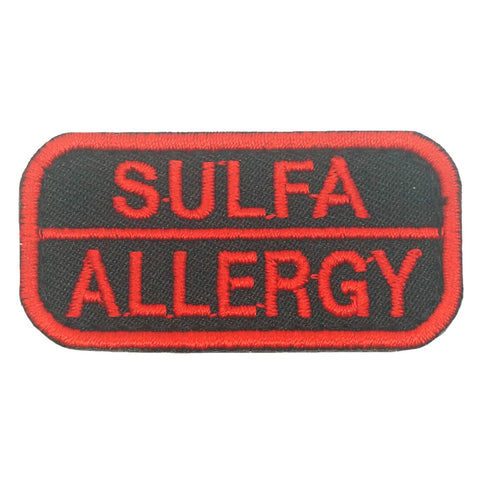 SULFA ALLERGY PATCH - BLACK RED