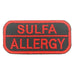 SULFA ALLERGY PATCH - BLACK RED