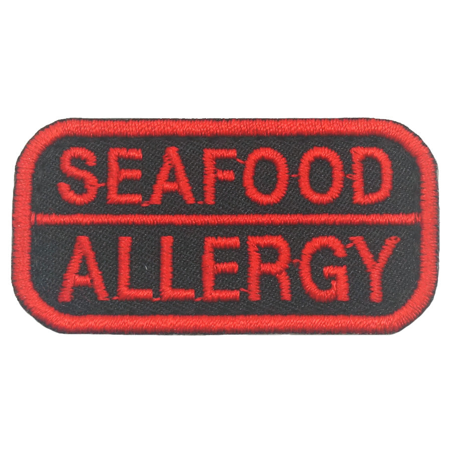 SEAFOOD ALLERGY PATCH - BLACK RED