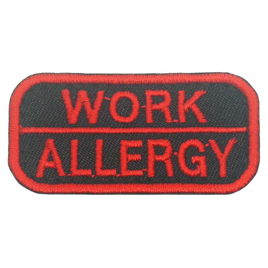 WORK ALLERGY PATCH - BLACK RED