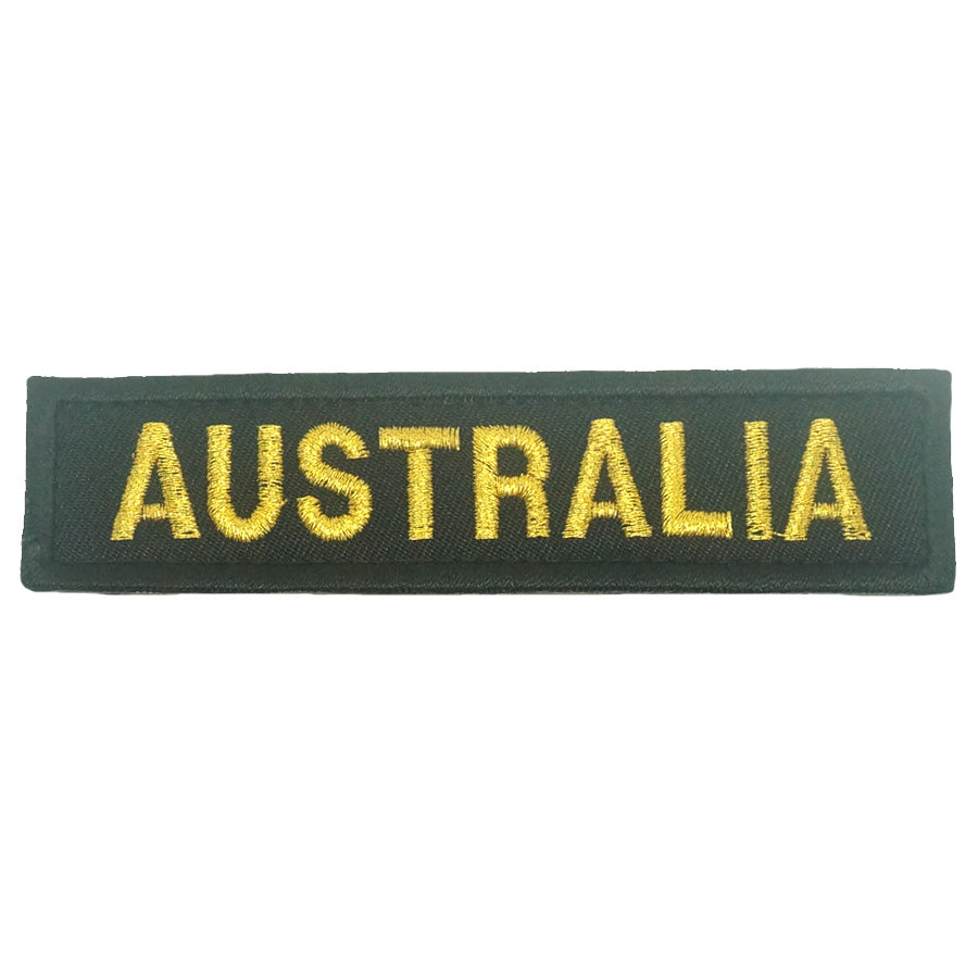 AUSTRALIA COUNTRY TAG - BLACK METALLIC GOLD