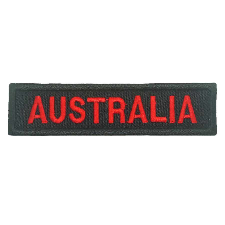 AUSTRALIA COUNTRY TAG - BLACK RED