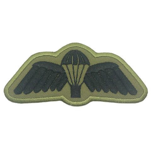 AUSTRALIAN PARACHUTIST CUT OUT BORDER PATCH - OLIVE GREEN WITH GREEN BORDER