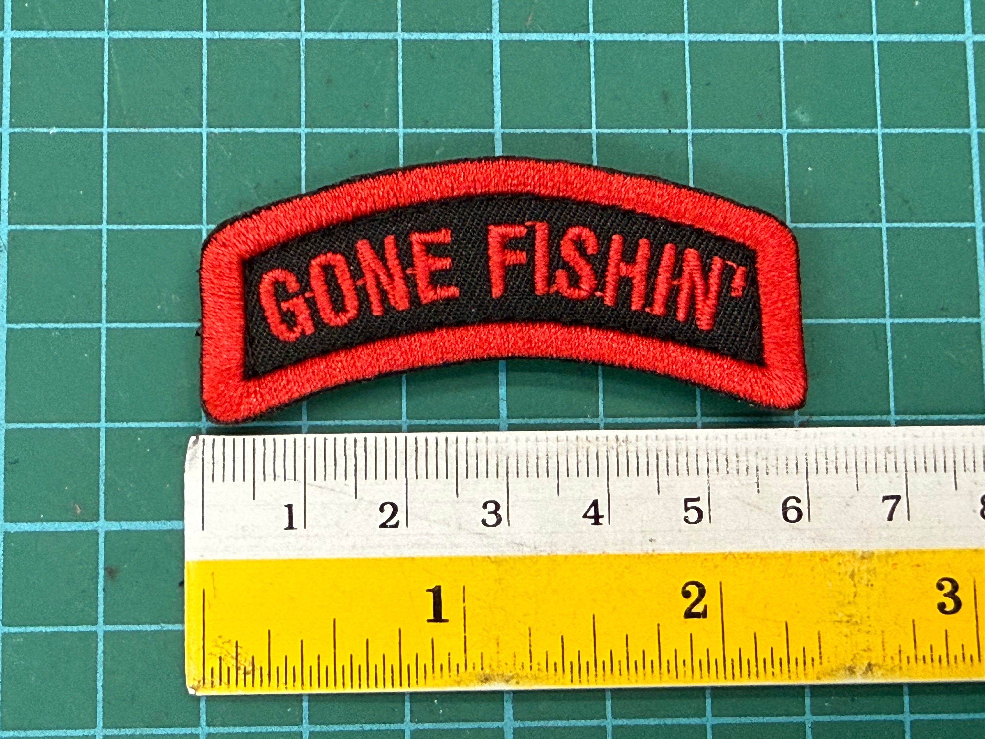 GONE FISHIN’ TAB - 6CM VELCRO PATCH