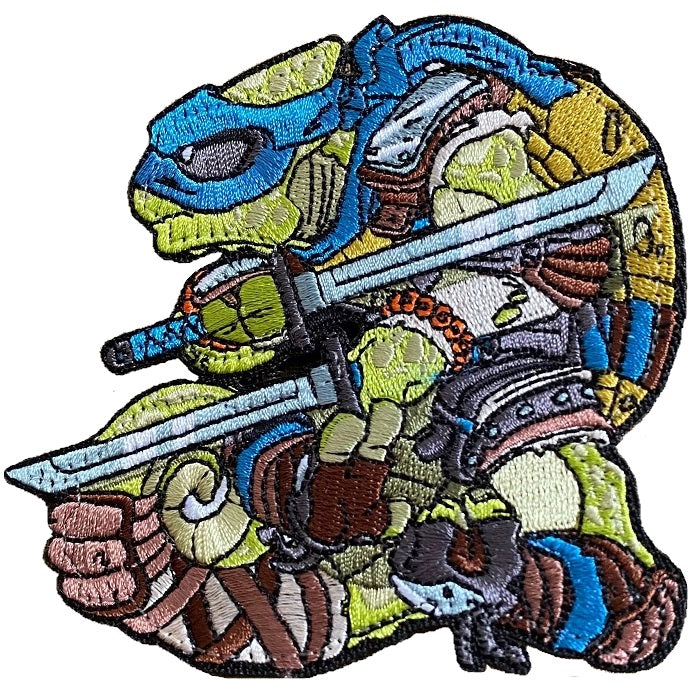 CHAMELEON #94 - EMBROIDERY PATCH - BLUE