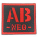 BLOOD TYPE PATCH 2023 - AB NEG - BLACK RED