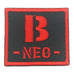 BLOOD TYPE PATCH 2023 - B NEG - BLACK RED