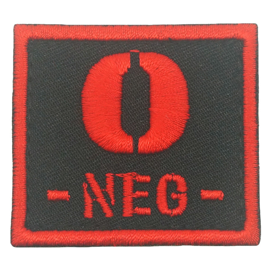 BLOOD TYPE PATCH 2023 - O NEG - BLACK RED