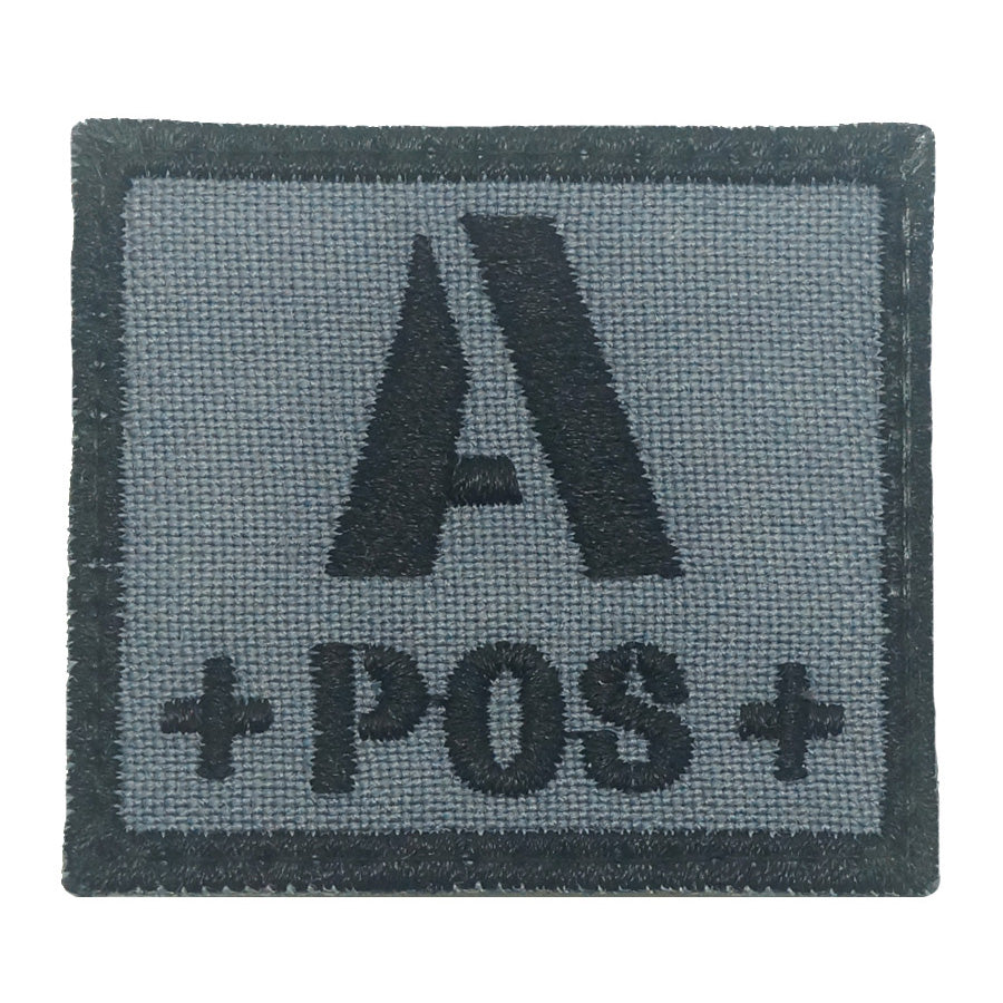 BLOOD TYPE PATCH 2023 - A POS - GRAY