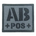 BLOOD TYPE PATCH 2023 - AB POS - GRAY