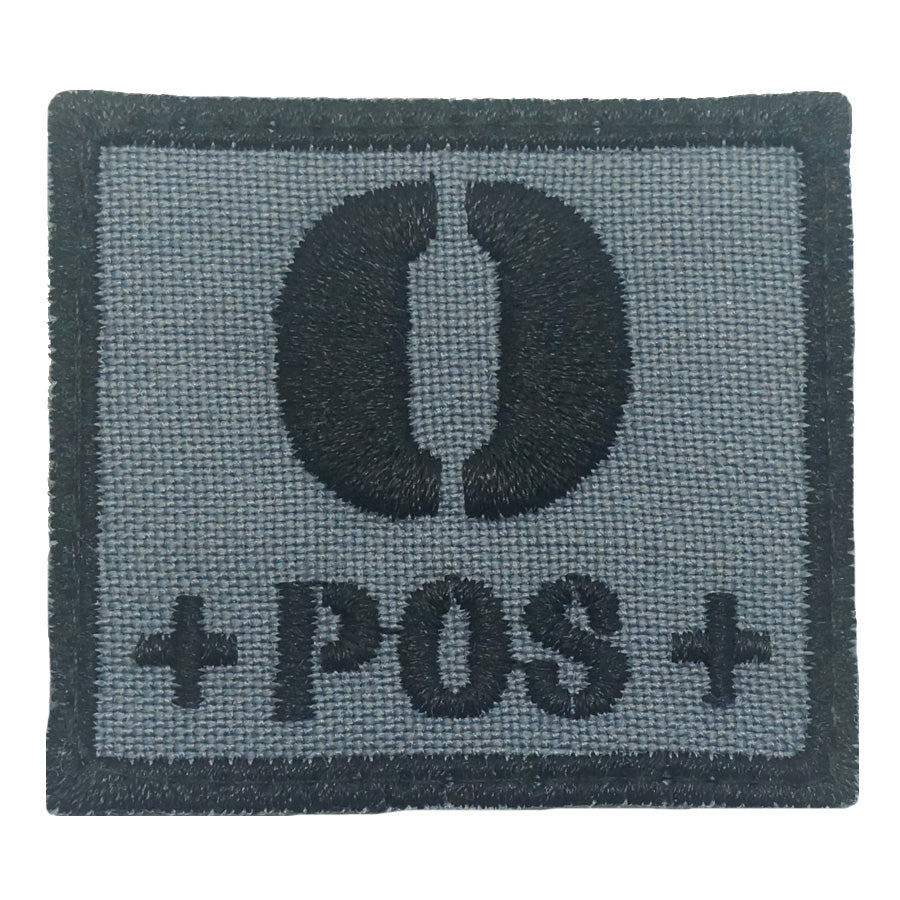 BLOOD TYPE PATCH 2023 - O POS - GRAY
