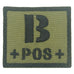 BLOOD TYPE PATCH 2023 - B POS - OLIVE GREEN