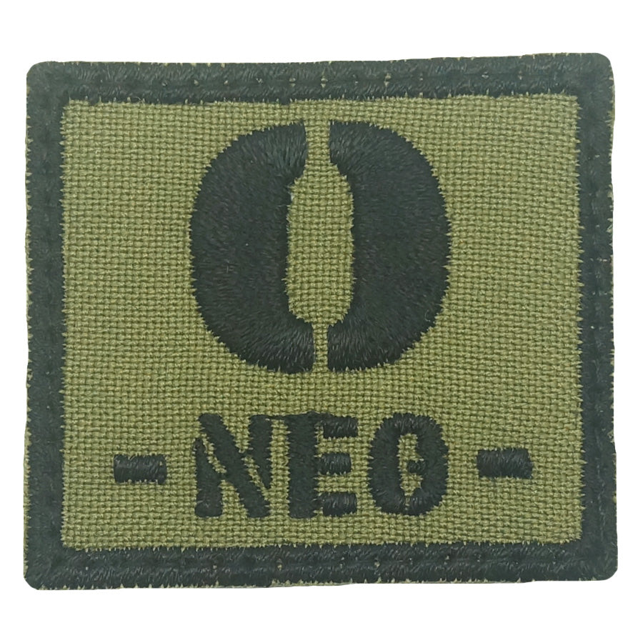 BLOOD TYPE PATCH 2023 - O NEG - OLIVE GREEN