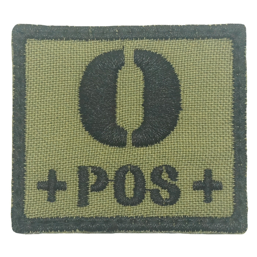 BLOOD TYPE PATCH 2023 - O POS - OLIVE GREEN