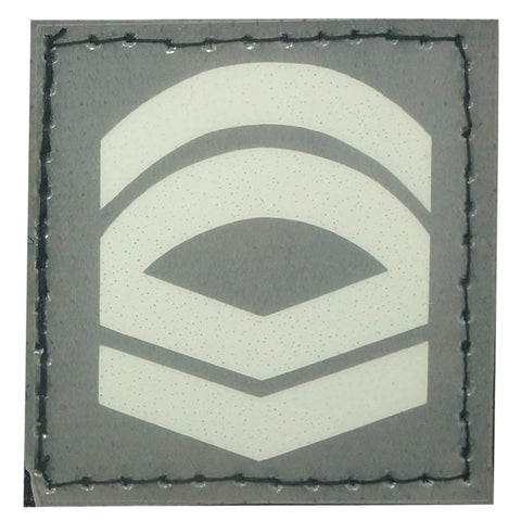 BLUE GLOW IN THE DARK RANK PATCH - 1ST CLASS CORPORAL