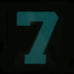 BIG NUMBER 7 PATCH - BLUE GLOW IN THE DARK