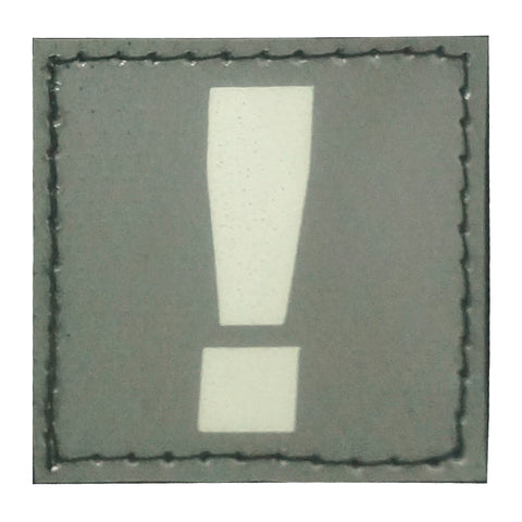 EXCLAMATION MARK GITD PATCH - BLUE GLOW IN THE DARK