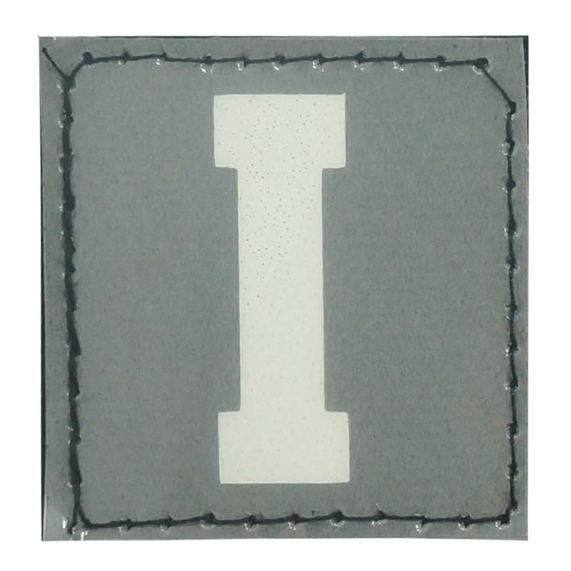 BIG LETTER I PATCH - BLUE GLOW IN THE DARK