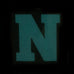 BIG LETTER N PATCH - BLUE GLOW IN THE DARK