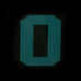 BIG LETTER O PATCH - BLUE GLOW IN THE DARK