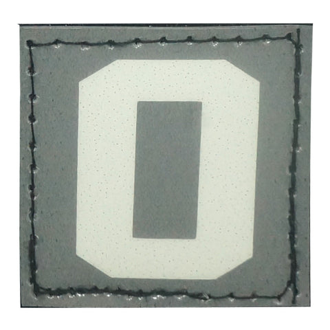 BIG LETTER O PATCH - BLUE GLOW IN THE DARK