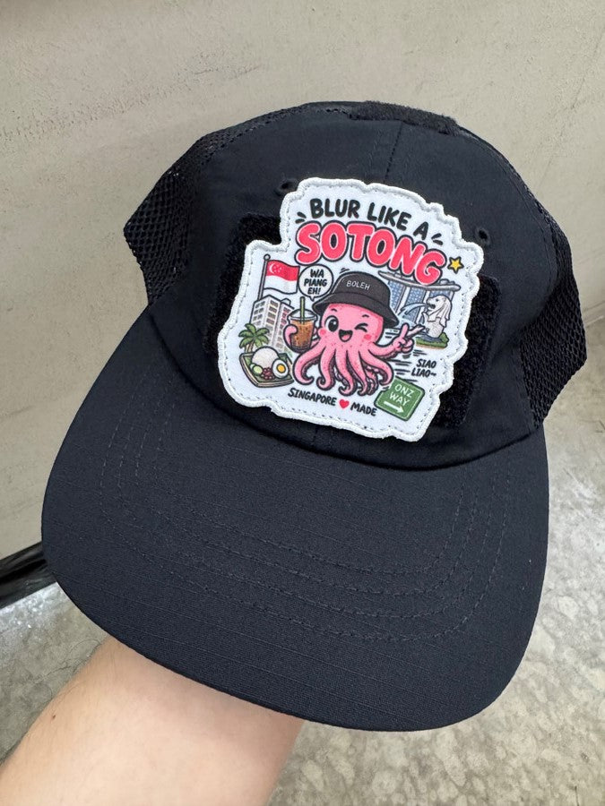 Blur Like a Sotong Velcro Patch (7.8 cm x 8 cm, Full Color)
