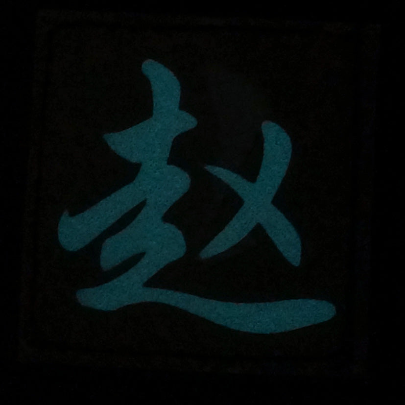 CHINESE SURNAME GLOW IN THE DARK PATCH - ZHAO 赵