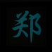 CHINESE SURNAME GLOW IN THE DARK PATCH - ZHENG 郑
