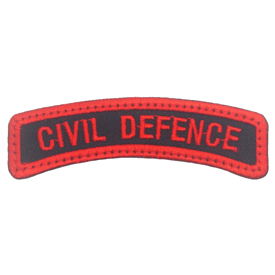 CIVIL DEFENCE TAB - BLACK RED