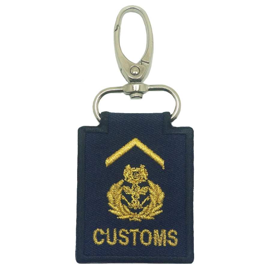 MINI CUSTOMS RANK KEYCHAIN - SENIOR CUSTOMS OFFICER (SCO)