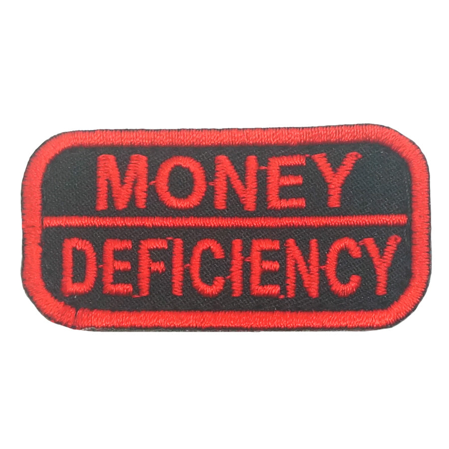MONEY DEFICIENCY PATCH - BLACK RED