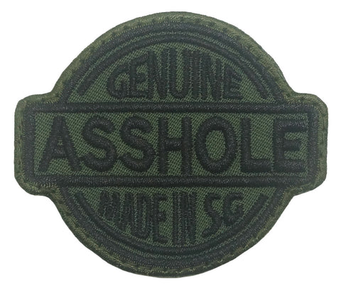 GENUINE ASSHOLE MADE IN SG PATCH - OD GREEN