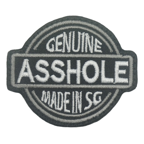GENUINE ASSHOLE MADE IN SG PATCH - BLACK FOLIAGE