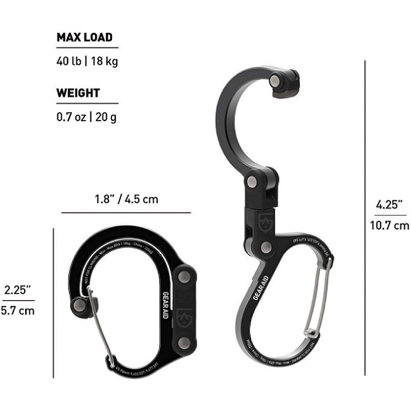 GEAR AID HEROCLIP MINI - STEALTH BLACK