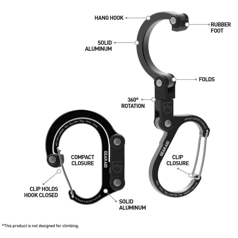 GEAR AID HEROCLIP MINI - STEALTH BLACK