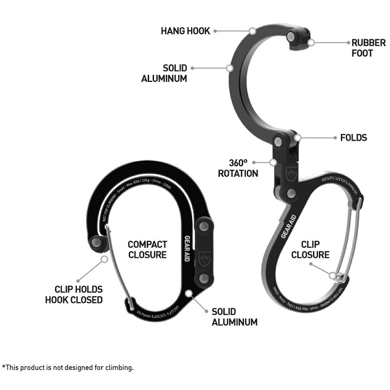 GEAR AID HEROCLIP SMALL - STEALTH BLACK