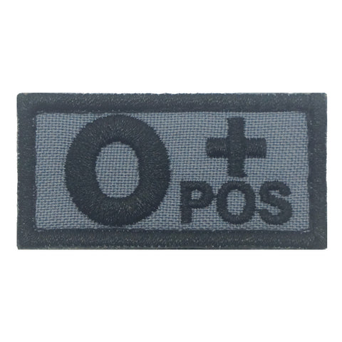 HGS BLOOD GROUP PATCH - O POSITIVE (GRAY)