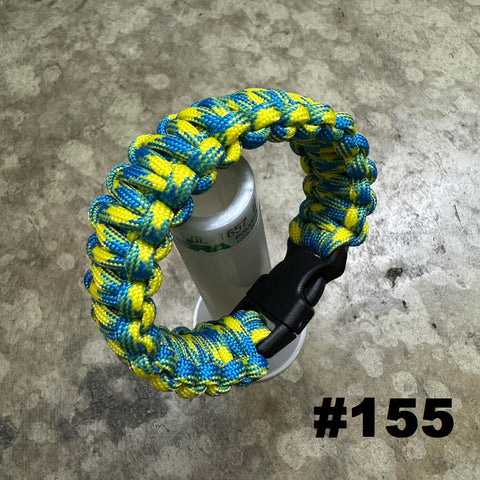 HGS 550 PARACORD 7" SURVIVAL BRACELET WITH PLASTIC CLIP BUCKLE - TROPICAL (#155)