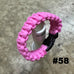 HGS 550 PARACORD 7" SURVIVAL BRACELET WITH PLASTIC CLIP BUCKLE - ROSE PINK (#58)