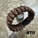 HGS 550 PARACORD 7" SURVIVAL BRACELET WITH PLASTIC CLIP BUCKLE - COFFEE CAMO (#70)