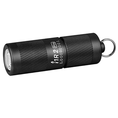 OLIGHT I1R 2 PRO EOS KEYCHAIN TWIST USB-C RECHARGEABLE FLASHLIGHT - CHIP SCALE LED - 180 LUMENS - USES BUILT-INT BATTERY PACK - BLACK