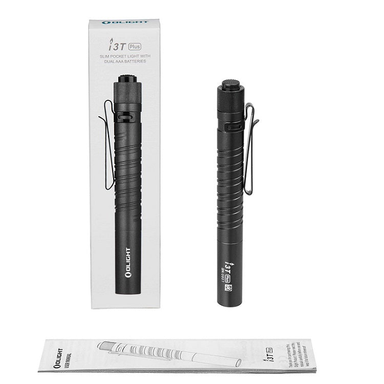 OLIGHT I3T PLUS SLIM LED FLASHLIGHT- 250 MAX LUMENS (2 X AAA) - BLACK