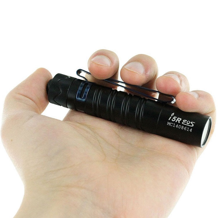 OLIGHT I5R EOS LED FLASHLIGHT - 350 LUMENS - INCLUDES 1 X USB-C RECHARGEABLE 14500 - BLACK (PACKAGING OPEN BEFORE TO SHOW CUSTOMER)