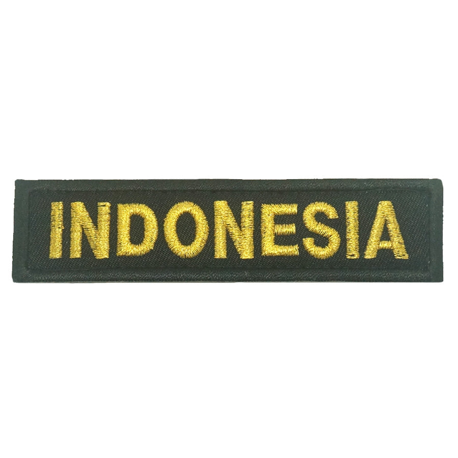 INDONESIA COUNTRY TAG - BLACK METALLIC GOLD