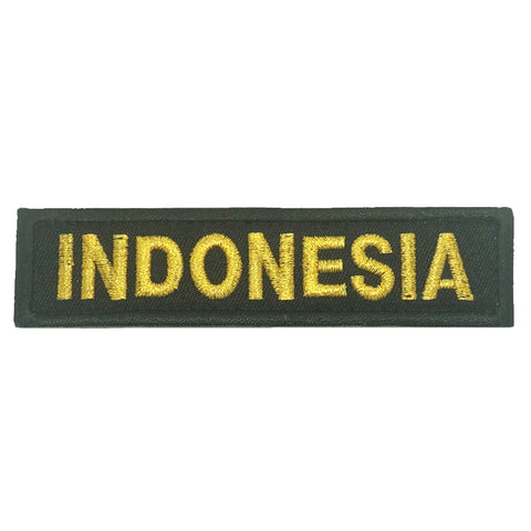 INDONESIA COUNTRY TAG - BLACK METALLIC GOLD