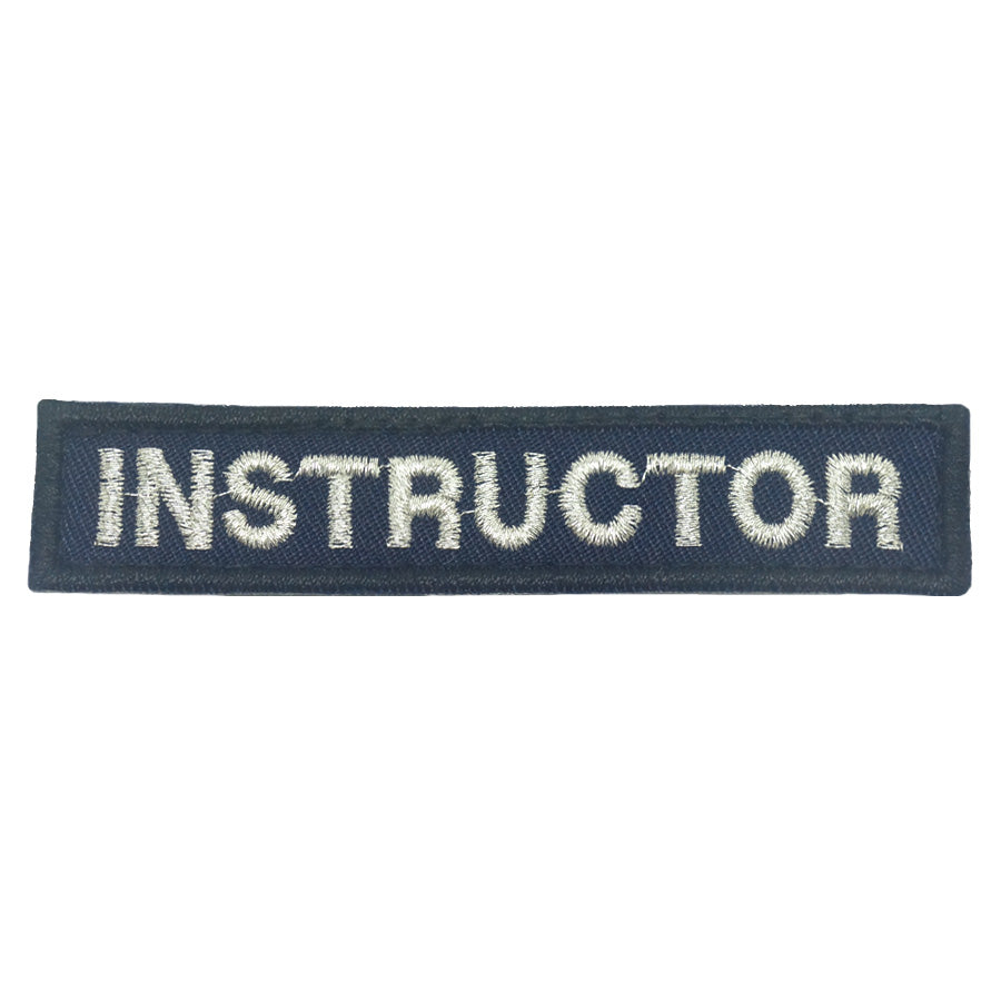INSTRUCTOR TAG 8CM - NAVY METALLIC SILVER