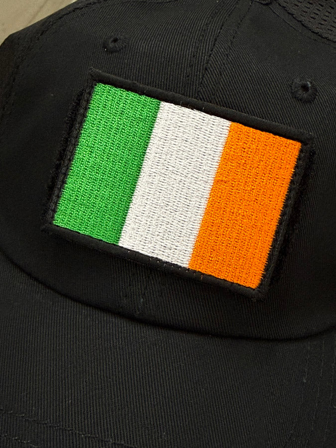 Ireland Flag Patch - 100% Embroidery with Hook Side Velcro Backing