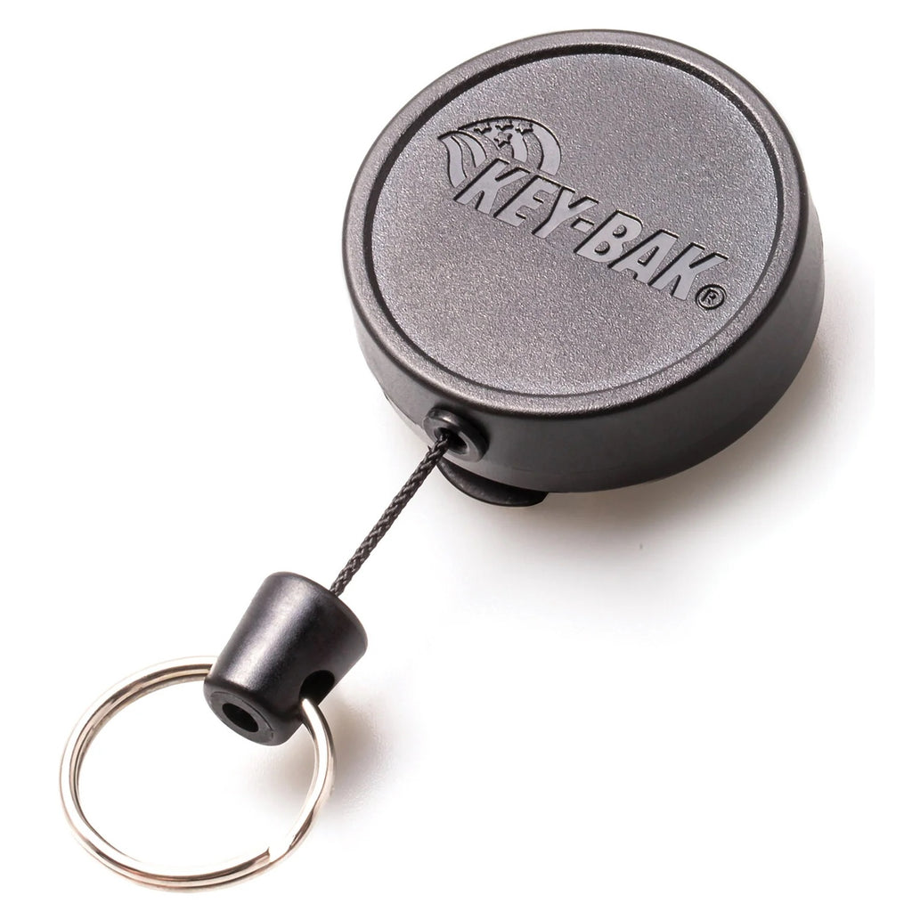 KEY-BAK MID6 HEAVY DUTY RETRACTABLE KEYCHAIN WITH BELT CLIP, HOLDS UP TO 10 KEYS - 6 OZ RETRACTION FORCE (36" KEVLAR CORD)