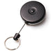 KEY-BAK ORIGINAL SERIES RETRACTABLE KEYCHAIN - BLACK - ROTATABLE BELT CLIP - 15 KEYS - 8 OZ. - CORD (48" HEAVY DUTY KEVLAR)