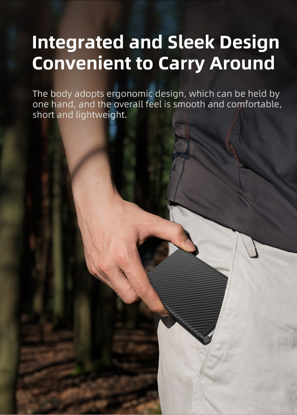 KLARUS K5 CARBON FIBER LIGHTWEIGHT IPX8 WATERPROOF POWERBANK 10000mAh